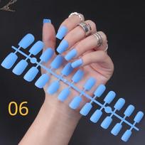 Matte Square Head Press-On False Nails - Full Cover, DIY Friendly 06 gray