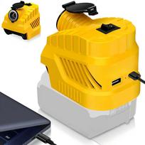 Battery Power Adapter suitable For Makita/Milwaukee 18V Lithium  Car Cigarette Lighter 12/20A/USB/Type-C Converter