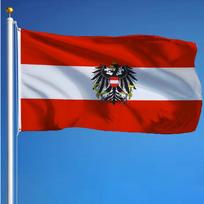Austria Flag 3x5ft 2x3ft Outdoor, Austrian National Emblem Eagle Flag, Printed Polyester Banner For Garden House Decor 60 x 90cm white