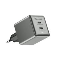 ALOGIC Dual USB-C 45W Rapid Power GaN Cube Charger - Space Gray