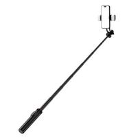 Hurtel Selfie stick WC12YDS 1.3m aluminum alloy telescopic tripod with dual lamp and phone holder - black