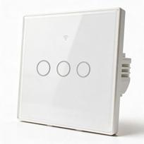 Qoltec Smart touch light switch 3-Gang WiFi timer Tuya