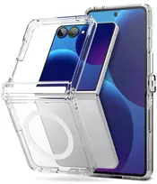 Ringke Fusion Flap book-type phone case with MagSafe support for Samsung Galaxy Z Flip 8 (F776) transparent