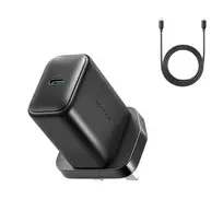 Joyroom JR-TCF23 travel charger | 25W | PD, PPS | USB-C | with USB-C to USB-C cable included | black