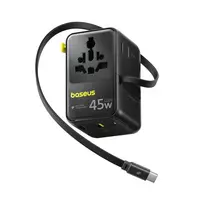 Baseus PicoGo AG11 travel charger | 45W | USB-C, USB-A | with USB-C cable included | black
