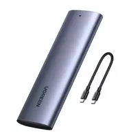 UGREEN external M.2 SSD enclosure USB 3.2 Gen 2 (SuperSpeed USB 10Gbps) + 0.5m USB Type-C cable grey (CM400 10902)