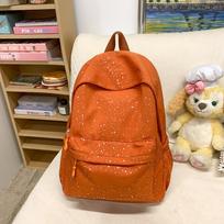 Backpack New Large Capacity Simple Casual Backpack Foreign Style High Value Junior High School Student School Bag yellow
