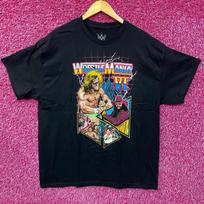 WWE WrestleMania VI Ultimare Warrior Randy Savage Retro Style 100% Cotton T-shirt Mens Tees Top 2XL pink