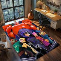 Baymax: Heartwarming and Healing Rug Carpet Large Area Rug Non Slip Washable Floor Mat Gamer Room Bedroom Home Decor 60x90cm red