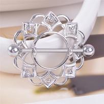 Surgical Steel Flower Bar Barbell Shield Nipple Ring Body Piercing Jewelry Gift sidabras