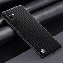 Luxury PU Leather Case For Samsung Galaxy A56 5G Back Cover Silicone Shockproof Full Protection Phone Case For Samsung A56 Coque For Samsung A56 5G matinė juoda spalva
