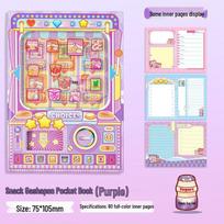 Pixel Style Parkour Pocket Book: Mini Game Console with Gashapon Machine Color Pages for Fun & Stress Relief