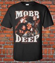 Mobb Deep 90s Style Bootleg Vintage Rap Hip Hop T shirt Queen M brown