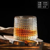 Thick Crystal Whiskey Tumbler Glass Spinning Tops Design Hammer Glasses Of Wine Spirit Xo Brandy Cup Wineglass Novel Creative 200ML brown