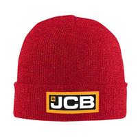 New Hot Sale pc Excavator Jcb Knit Hat Beanie Winter Hat Warm Color Cool Jcb Hip Hop Cap Unisex Women red
