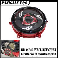 For DUCATI Panigale V4 1100 2018-2023 V4S V4 S 18-23 Clutch Transparent Engine Side Protection Cover Refitted Aluminum A gray