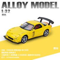 Jdm 1:32 Mazda Rx7 Rx-7 Fd3S Track Modified Sports Car Alloy Sports Car Model Diecast Metal Racing Vehicle Simulation Car Models yellow
