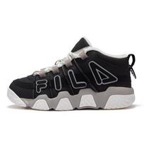 FILA Fusion Buster Mid Top Retro Basketball Shoes Women sneaker Black White T12W443221FBS 35.5 black