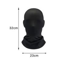 Viso veido kaukė Juodas/Baltas gobtuvas Cosplay rekvizitas Helovino kostiumai Suaugusiems Vaikams Karnavalo vakarėlis Persirengimas Vaiduoklio aksesuarai 23/32 juoda