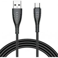 VEGER V104 USB-A / USB-C 15W 1.2m juodas