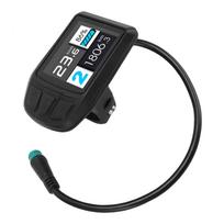 Elektrinio dviračio spalvotas ekranas Elektrinio paspirtuko LCD ekrano matuoklis su 5 kontaktų vandeniui atspariu kabeliu 22,2 mm vairui black