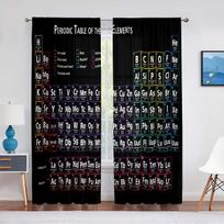 Elementų periodinė lentelė Plona voile užuolaida Chemijos studentų ir mokytojų miegamojo svetainės langui Tiulio užuolaidos 1 PCS W100XH250cm&Rod Pocket