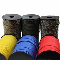 Karinio lygio 9 gyslų paracordas: 100M Lauko stovyklavimui ir apyrankių pynimui virvė, pilnas metras, be jungčių. Army Green 4mm 9-core 100m red