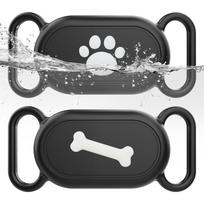 Dog Collar Holder (2 Pack) for Galaxy Smarttag2 Waterproof Silicone Case for Pet Cat gray