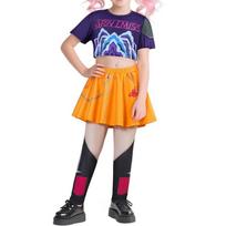 Naujas filmas K-POP Demonų medžiotojų Cosplay kostiumas vaikams Rumi Zoey Mira suknelė Helovinas Anime Medžiotojų mergaičių suknelė 110 CM orange