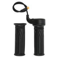 Bike Handlebar Throttle Grip 3 Pin Waterproof 1 Pair Electric Bike Handle Twist Grip Anti Slip ABS for 12V 24V 36V 48V 72V black