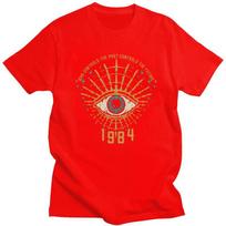 1984 George Orwell Control The Future T Shirt Unisex Women ShortSleeve Tshirts Streetwear Graphic Tee Loose Oversized Clothes S red