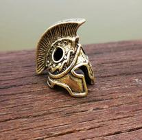 New Arrival Vintage Spartan Helmet Warriors Charms for Bracelet Necklace Keychain DIY Jewelry Making Accessories black
