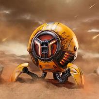 GravaStar - Mars Pro Special Edition War-Damaged Yellow Wireless Bluetooth Speaker - War-damaged Yellow Wireless Bluetooth Speaker