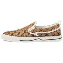 GUCCI Tennis 1977 Slip-On 'Beige Ebony' Men's 643489 2HK30 9761 47 white