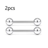 3 Pair Nipple Shield Barbell Stainless Steel Externally Threaded Tongue Ring Bar Body Piercing Jewelry 12mm 14mm 16mm black