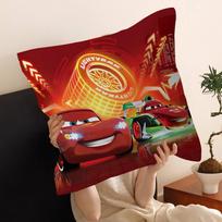 Cars L-Lightning M-McQueen Themed Pillow Cover for Bedroom Room and Living Room Sofa Decorative Cushion Cover 30x30 cm orange