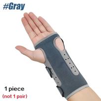 1 Pcs Wrist Support Brace With Metal Splints Adjustable For Tendonitis Arthritis Injuries Wrist Pain Relief Sleeping pilka spalva