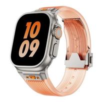 Silicone Transparent Band for Apple Watch Ultra 2 49mm 44mm 45mm Sports Strap for iWatch Series 9 8 7 42 Se 6 5 4 Clear Bracelet for Apple Watch 42mm