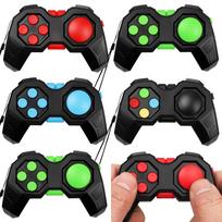 Game Pad Fidget Toys Handheld Game Controller Classic Roller Decompression Toys for Autism ADHD Anxiety Stress Relief Kids Adult black