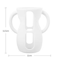 Silicone Baby Bottle Sleeve Compatible with Philips Avent Bottles Soft Flexible Protective Cover with Dual Handles for Easy Grip and Stability 120 balta