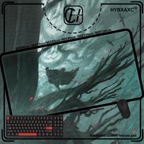 900x400mm Office Non-Slip Keyboard Pads Bloodborne Large Mouse Pad PC Gamer Naturally Rubber Desk Mat Game Locking Edge Mousepad 30cmx60cm(11.8x23.6inch) gray