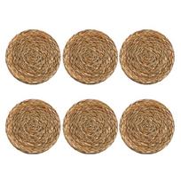 6 elegantiškų padėkliukų rinkinys Atsparūs karščiui padėkliukai lauko valgymui Japoniško stiliaus stalo serviravimo aksesuarai Diameter 11cm A beige