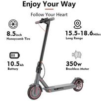TTGO D8 PRO Electric Scooter 350W, 36V 10.5Ah Battery, 25km/h, 8.5  Solid Tires, Foldable, for Adult