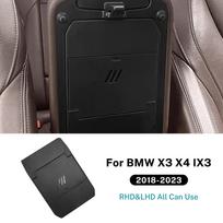 Car Armrest Hidden Storage Box Organizer for BMW X3 G01 iX3 X4 G02 2018-2023 ABS Black for IX3 juoda