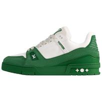 LOUIS VUITTON Trainer Cow Leather Low top Skateboard Shoes Men's Green 1AHTKY 41.5 žalia