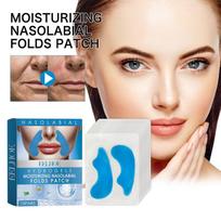 Collagen Anti Wrinkle Patches for Face Nasolabial Line  Skin Firming Hydrating Gel Stickers for Anti Aging Beauty Care one size brown