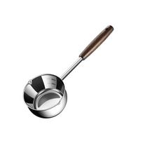 V Shape Diverter Nozzle Sauce Pan Long Handle Milk Pot Durable Butter Warmer Pot  Porridge 200 ML-304 SUS black