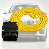 Enet OBD2 Cable for BMW I/F/G-Series Coding, OBD2 ENET Cable RJ45 Compatible with E-SYS ICOM ISTA+ ISIS INPA Bootmod3 Bimmercode BimmerLink, OBDII to yellow