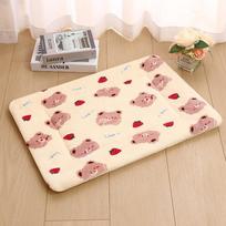Pet Bedding - Double-sided Flannel Thickened Cozy Autumn/Winter Dog and Cat Sleeping Mat 32 * 25cm smėlis