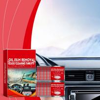 Car Wiper Oil Film Cleaning Tablets Car Windshield Cleaning Window Rainproof Cleaning Tablets One Size raudona